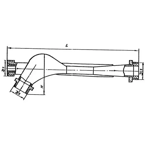 Переносной водоструйный эжектор с открытыми резьбовыми концами 6.3x0.7 мм ЛС59-1